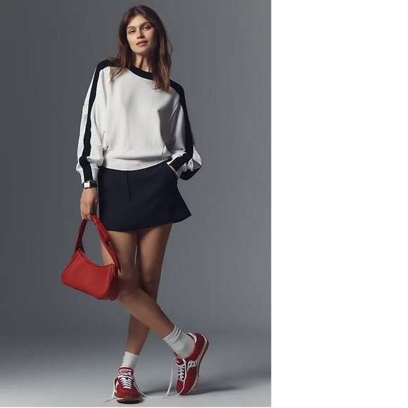 Anthropologie Maeve Dolman Sleeve Crew-Neck Color-Blocked Sweater size S new nwt - Picture 4 of 5